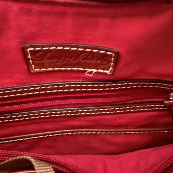 Dooney & Bourke Mauve and Brown Hobo Bag - Picture 3 of 5